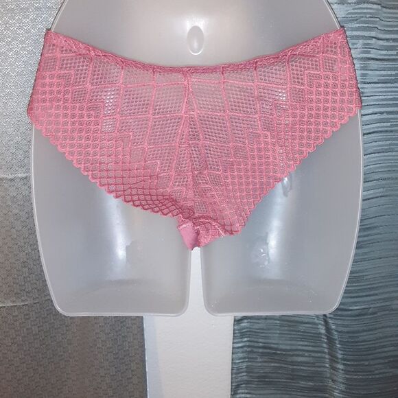 Youmita 36B Baroque Rose Symmetrical Mesh Lightly Lined Push Up Bra & Panty NWT - Picture 5 of 10